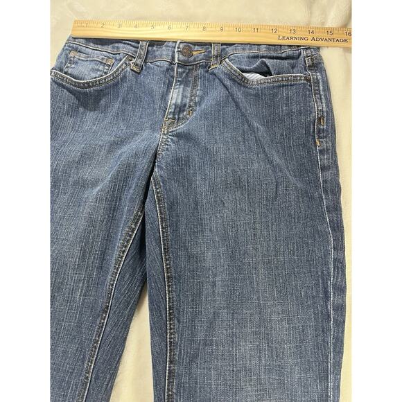 Tommy Hilfiger Jeans Womens‎ 4R Blue Bootcut Stretch Denim Mid Rise Embroidered - Picture 2 of 8